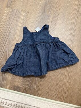 Baby Gap Girls Blue Chambray Denim Tank sleeveless top - 6-12 months